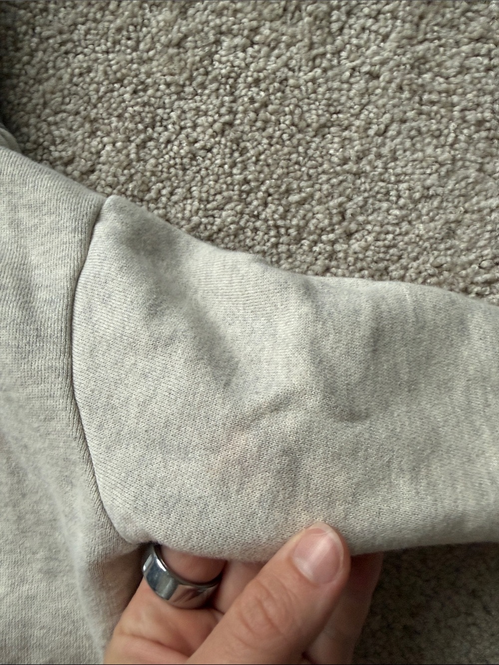 Polo Ralph Lauren Bear University Colorblock Hoodie Sweatshirt Grey - Picture 5 of 7